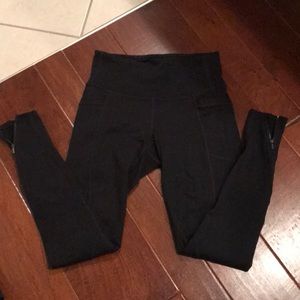 Athleta Zip Leggings with Pockets